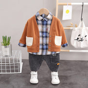 New  Baby Boys coat Jacket T Shirt jeans 3Pcs/sets