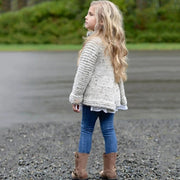Girls Button Knitted Sweater