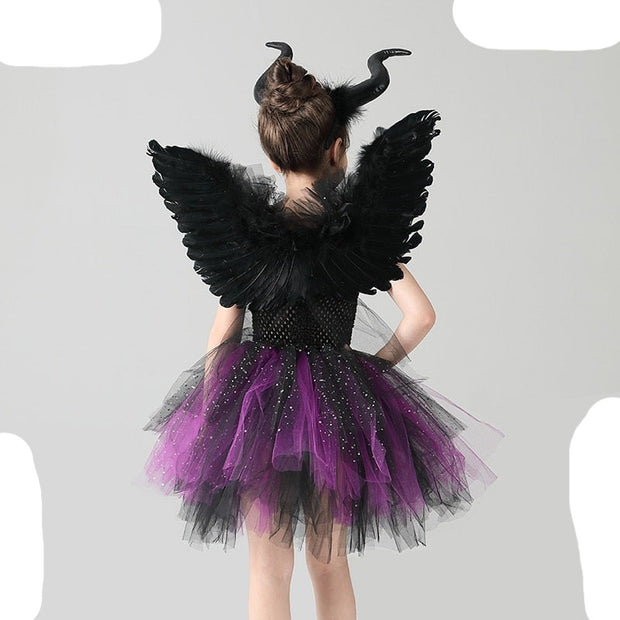 Girls Evil Dark Fairy Costume