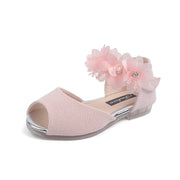 Girls Rhinestone Flower Shoes