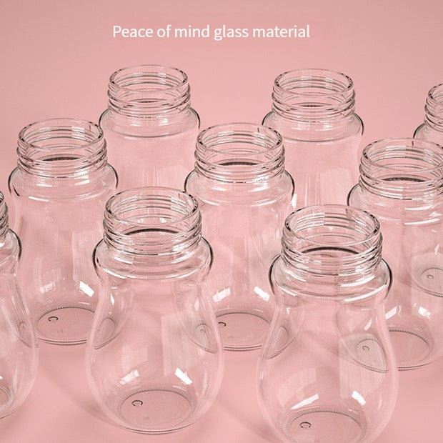Glass Baby Bottle with Straw
