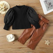 Girls Puff Sleeve Top And Pant